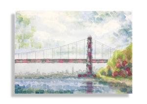 George Washington Bridge 2 – watercolor - 11.5x16.5