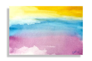 Seascape Abstract - watercolor -6x8