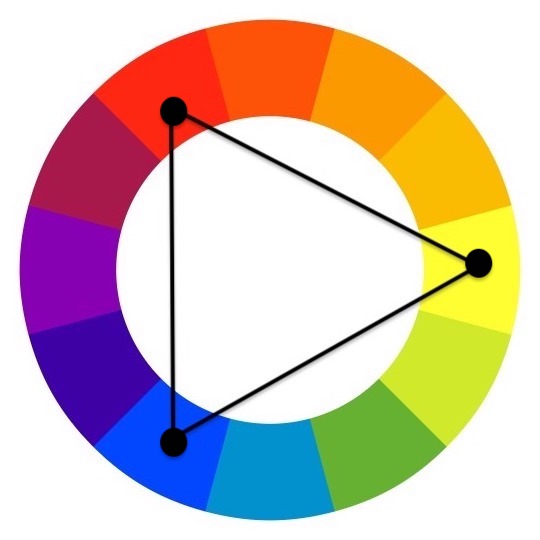 triadic primary on the color wheel
