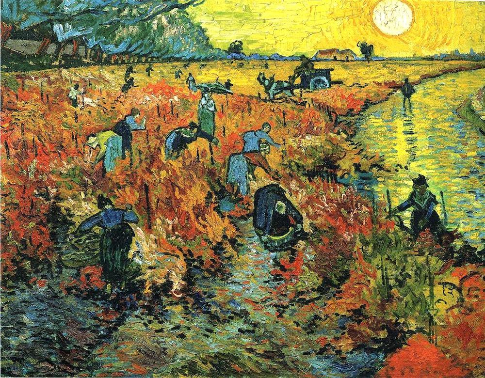 Red Vineyards at Arles Van Gogh
