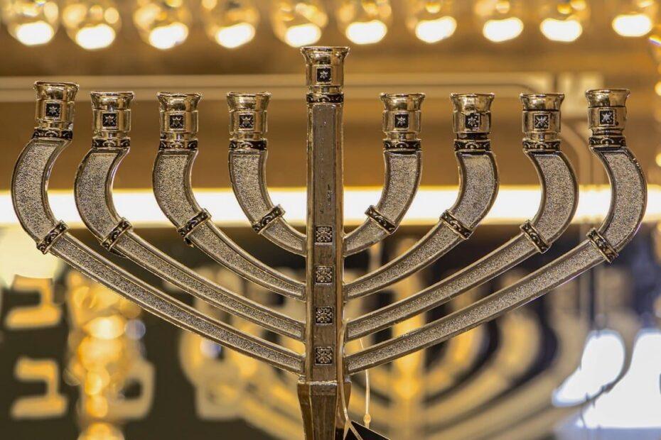 metal chanukah menorah