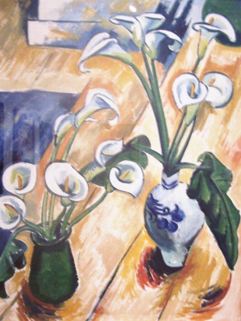 calla lilies in art by pechstein
