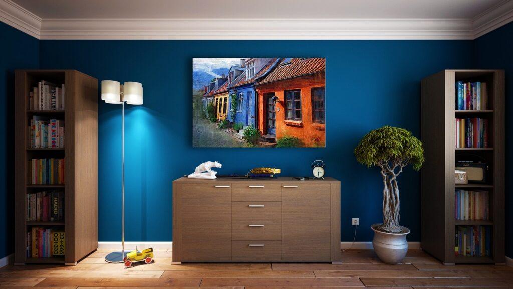 large painting on a wall, why art buyers like large paintings