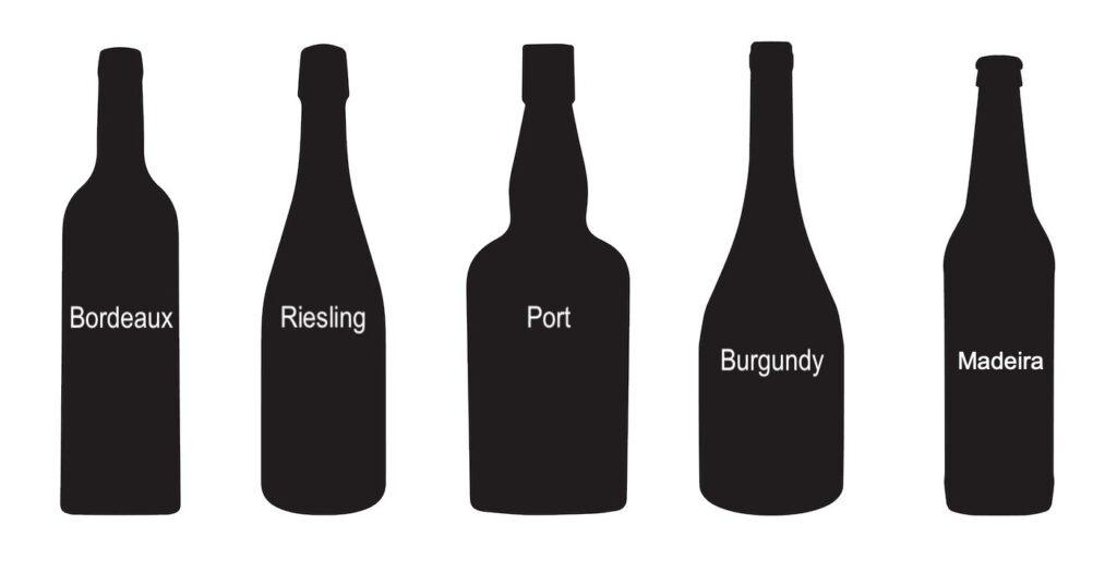wine bottle shape illustration