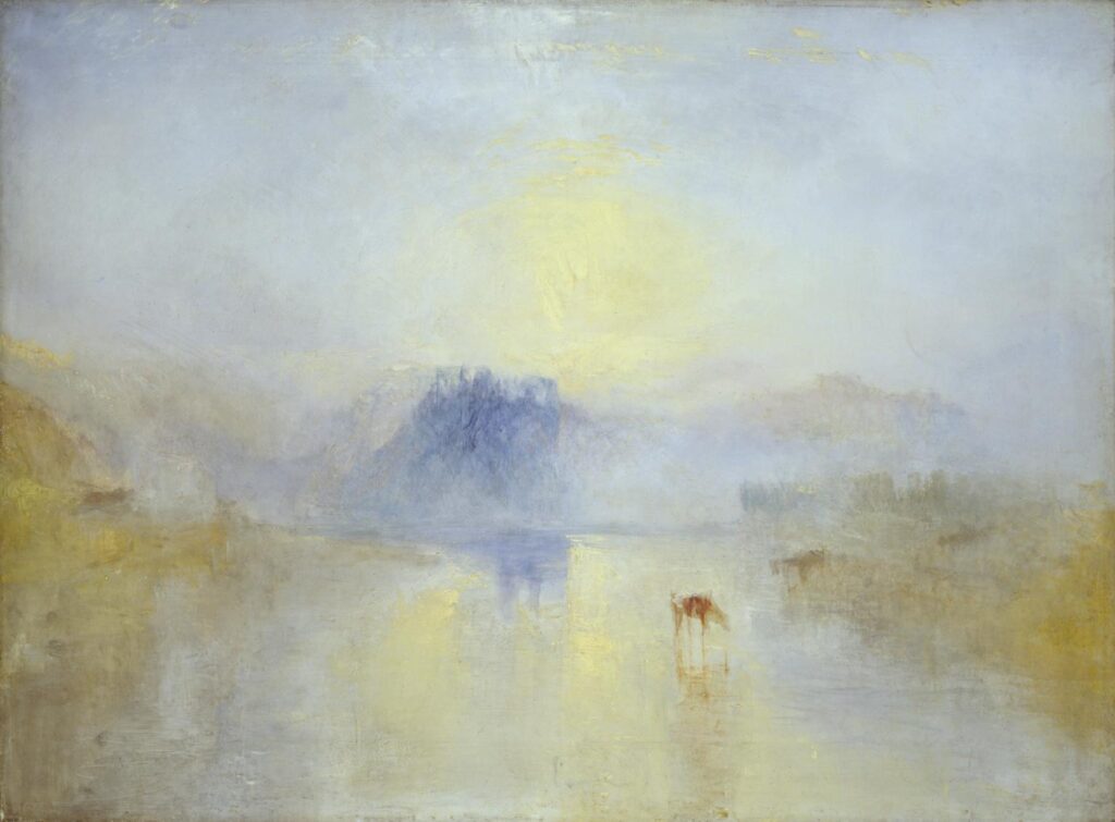 Norham Castle, Sunrise, c. 1845 JMW Turner abstract painting example