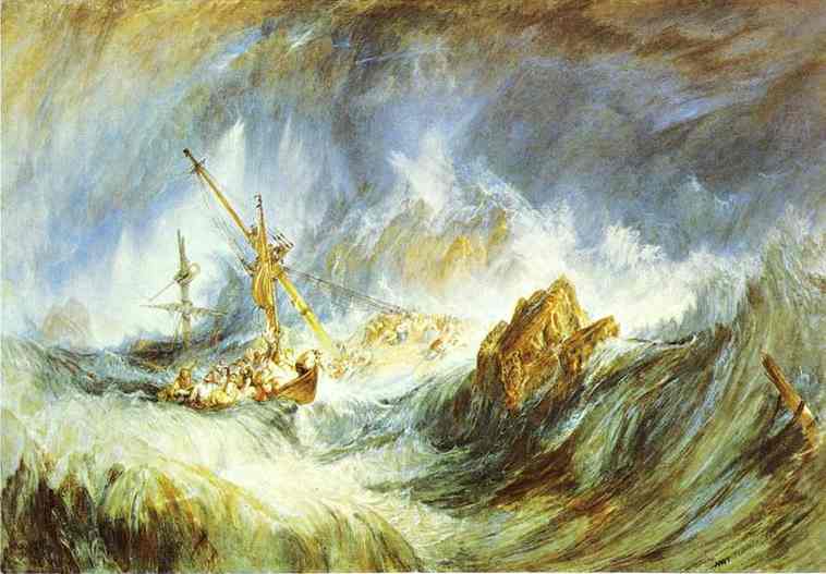 A Storm (Shipwreck), J.M.W. Turner, 1823 storm cloudscapes