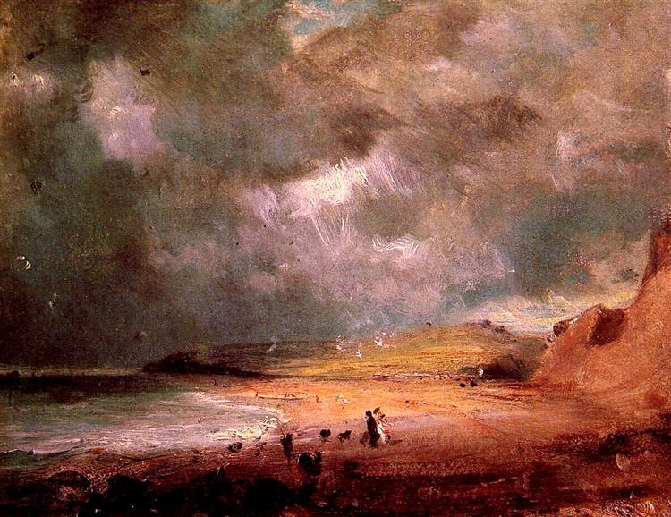 Weymouth Bay (Bowleaze Cove), John Constable, 1816 storm cloudscapes