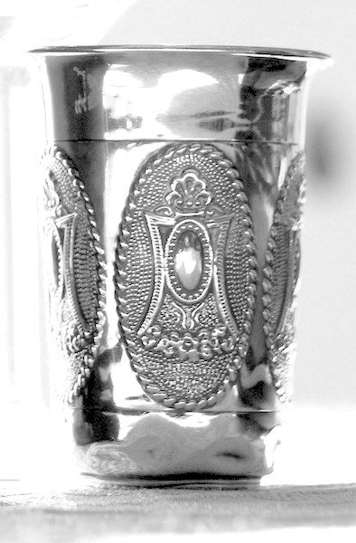 modern silver kiddush cup, different styles