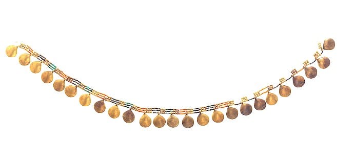 ancient Egyptian pendant made of seashells , seashells in art and jewelry