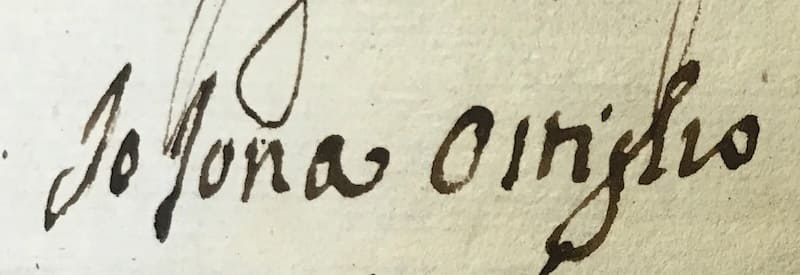 Italian Renaissance Jewish Artist: Jona Ostiglio, his artist signature