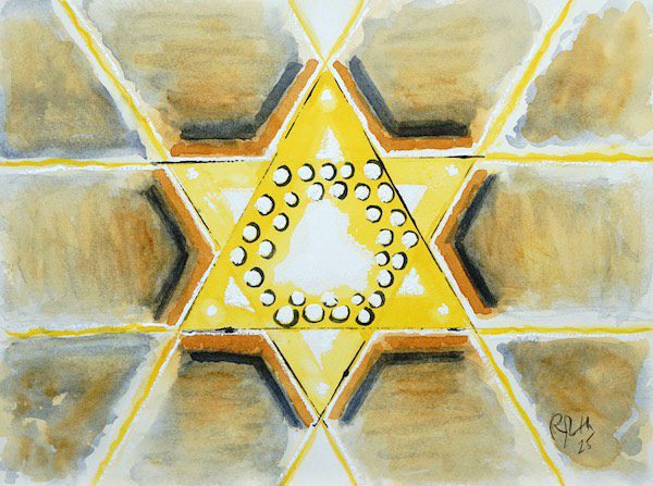 Star of David on Abstract Background, watercolor painting, Buy on Saatchi Star of David on Abstract Background, watercolor painting, the Star of David in modern jewish art
