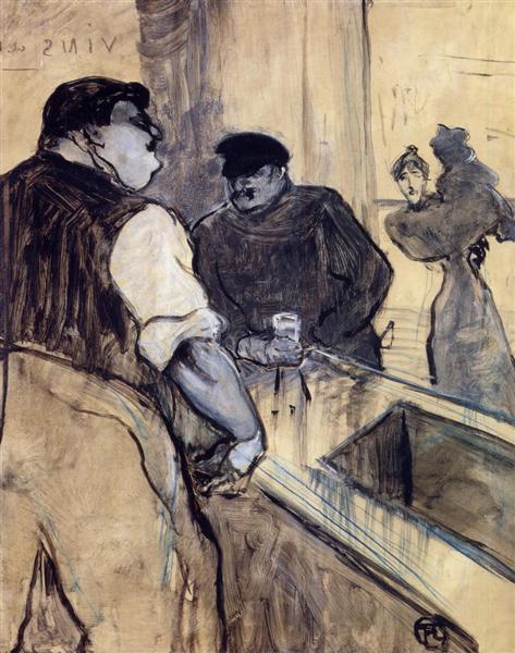 The Bartender, Henri Toulouse-Lautrec, 1900, Post-Impressionism The Bartender, Henri Toulouse-Lautrec, 1900, Impressionism vs Post-Impressionism