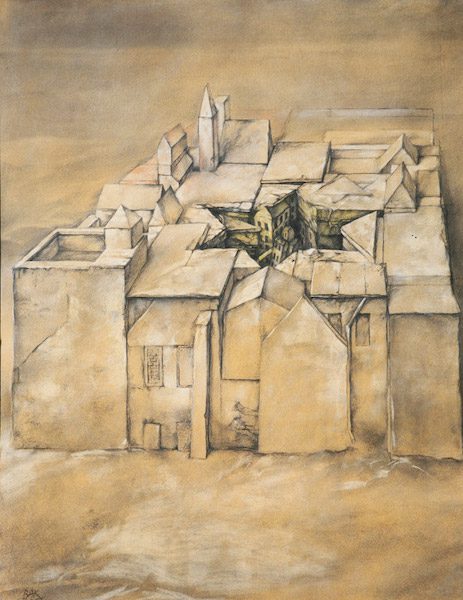 the ghetto by Samuel Bak the ghetto by Samuel Bak, Star of David in modern jewish art