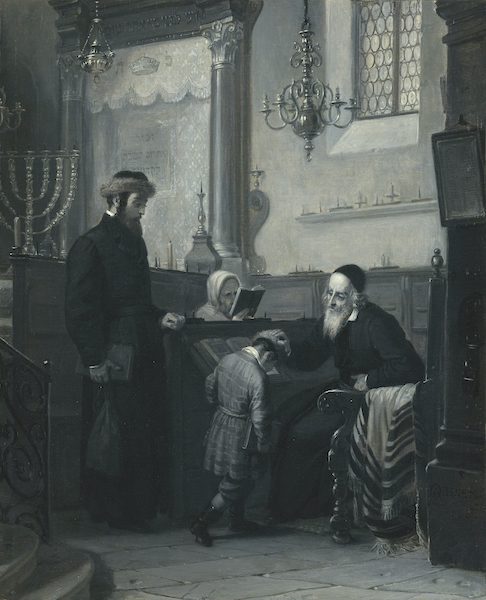 The Rabbi's Blessing, Moritz Daniel Oppenheim, modern jewish art The Rabbi's Blessing, Moritz Daniel Oppenheim, modern jewish art