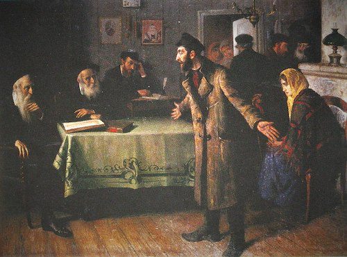 The Divorce, yudel pen, Jewish life on canvas, Isidor Kaufmann and Yudel Pen The Divorce, yudel pen, Jewish life on canvas, Isidor Kaufmann and Yudel Pen