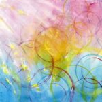 Iggulim Abstract Circles Creation Concept, watercolor painting. Buy original abstract art