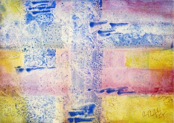 Rough Roads Textured Abstract, watercolor painting. Buy abstract art original paintings