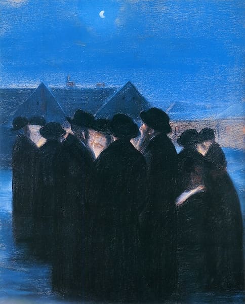 Blessing the New Moon in Jewish Art, Artur Markowicz, 1933