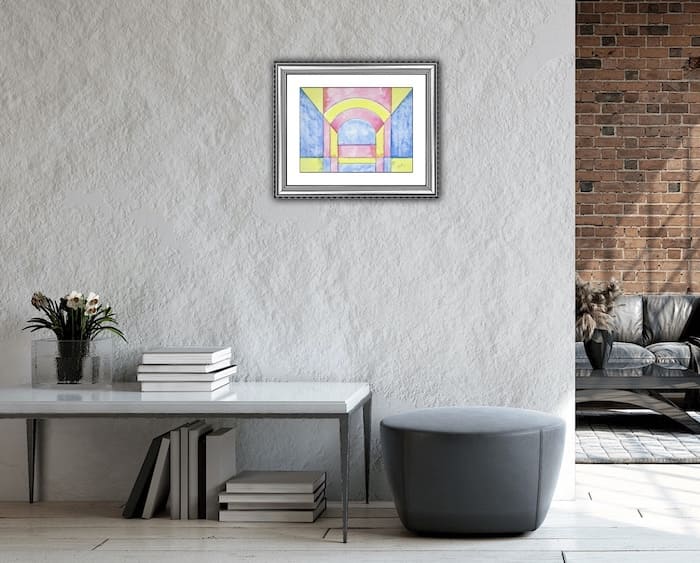 Thinking Outside the Box Abstract Squares 2, watercolor painting. Buy Abstract art original paintings on Saatchi Art.